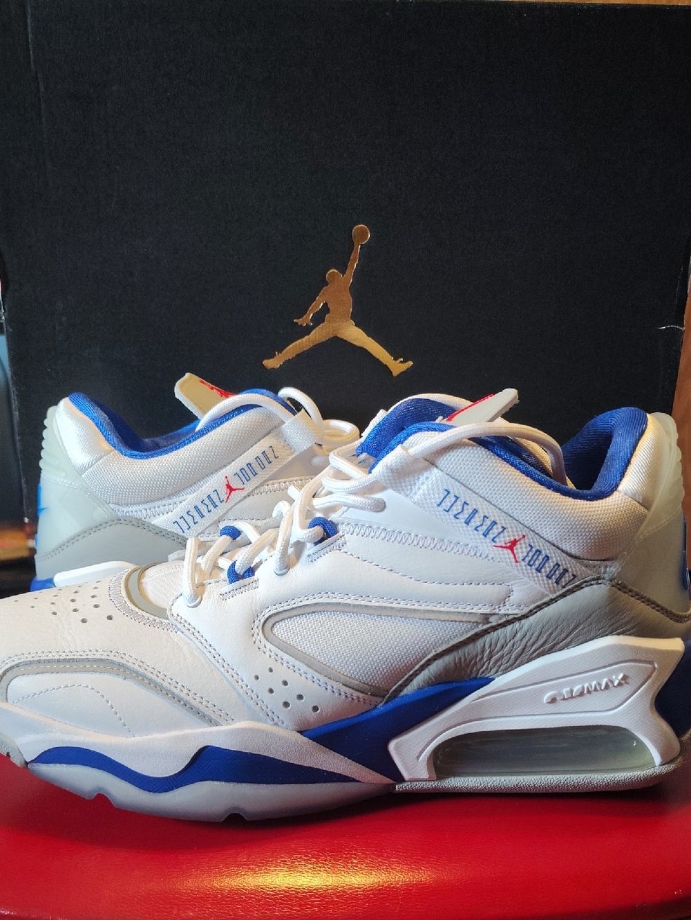 Jordan "Point Lane" Men’s White & Blue Low-Top Sneakers